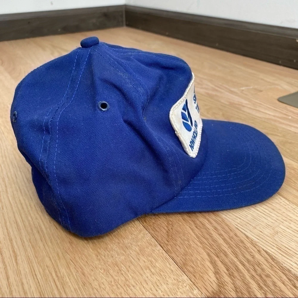 Vintage New Holland Tractor Trucker Hat Patch K Products SnapBack Tractor